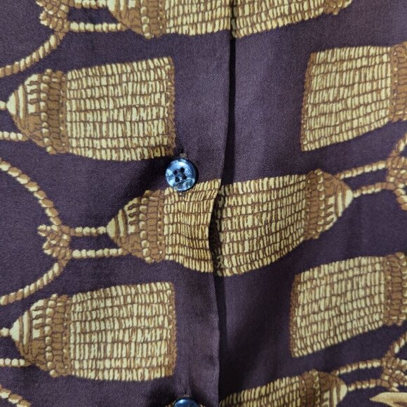 Vintage Compagnie Internationale Express Women's 100% Silk Baroque Top Size XS - Picture 7 of 16